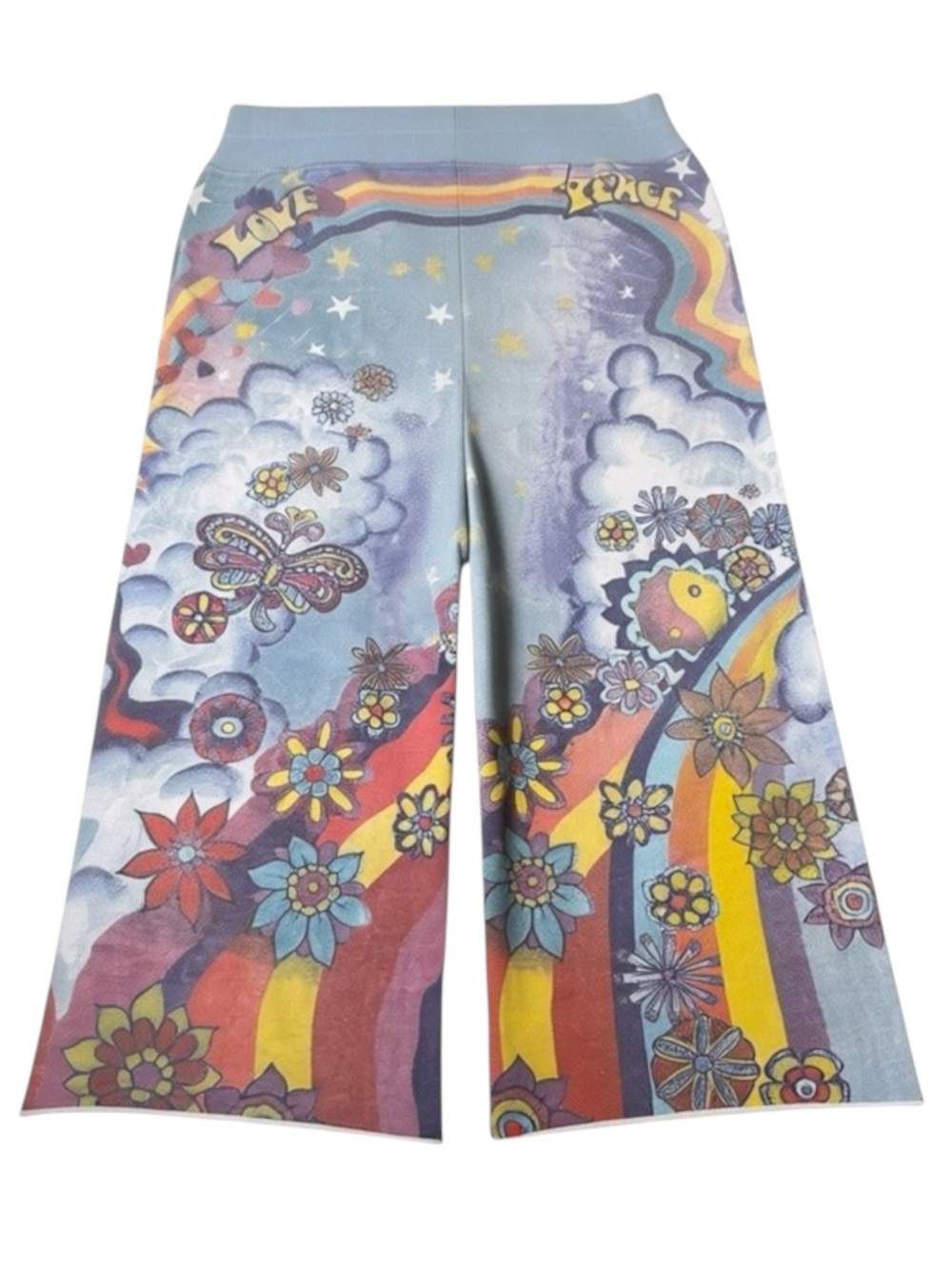 Y2K: Lucky Brand ✌︎︎ Peace Love Hippie Tie Dye Sweatpants ✌︎︎ Cloud Blue ✌︎︎ XL - Picture 13 of 16